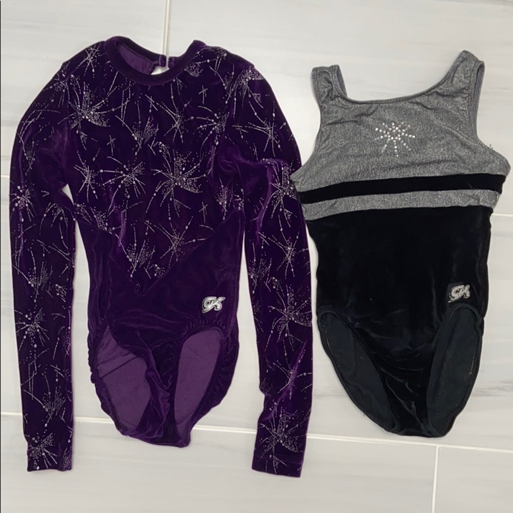 Set of two gymnastic leotards
